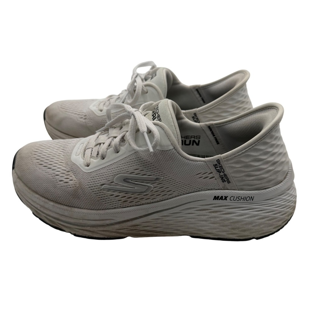Skechers GoRun Max Cushioning Slip-Ins Women's 10 White Running Shoes